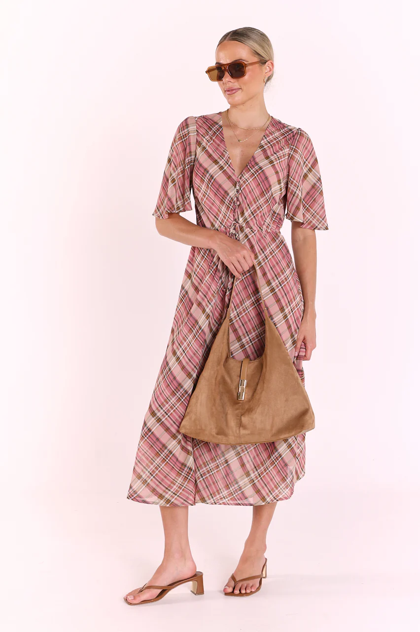 Lamarr Shoulder Bag - Sandstone Suede - Image 3
