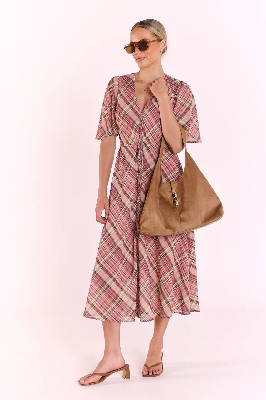 Lamarr Shoulder Bag - Sandstone Suede - Image 4
