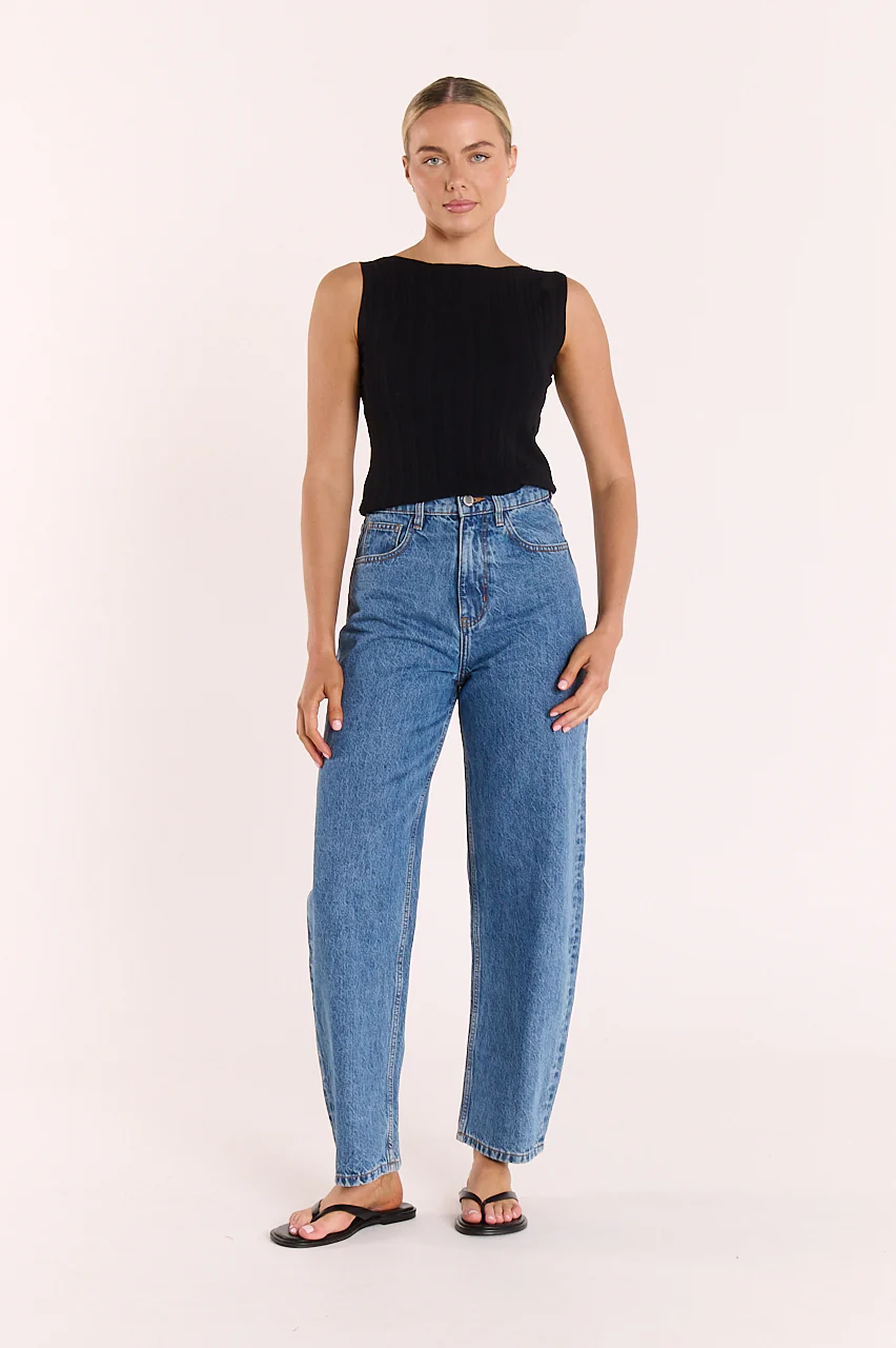 Lilly Boat Neck Tank - Black - Image 3