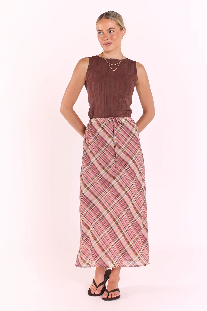 Lilly Boat Neck Tank - Chocolate - Image 2