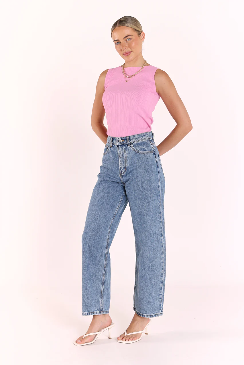 Lilly Boat Neck Tank - Pink - Image 7