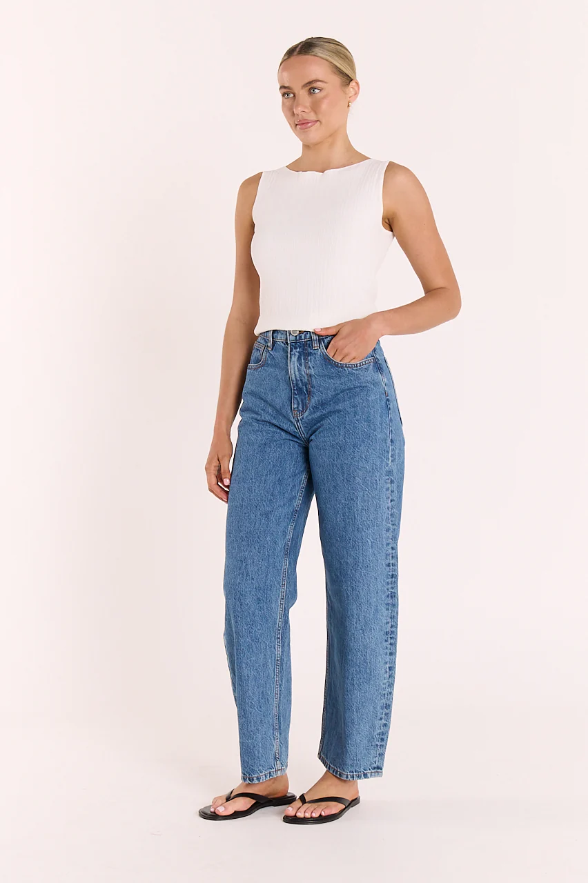Lilly Boat Neck Tank - White - Image 5