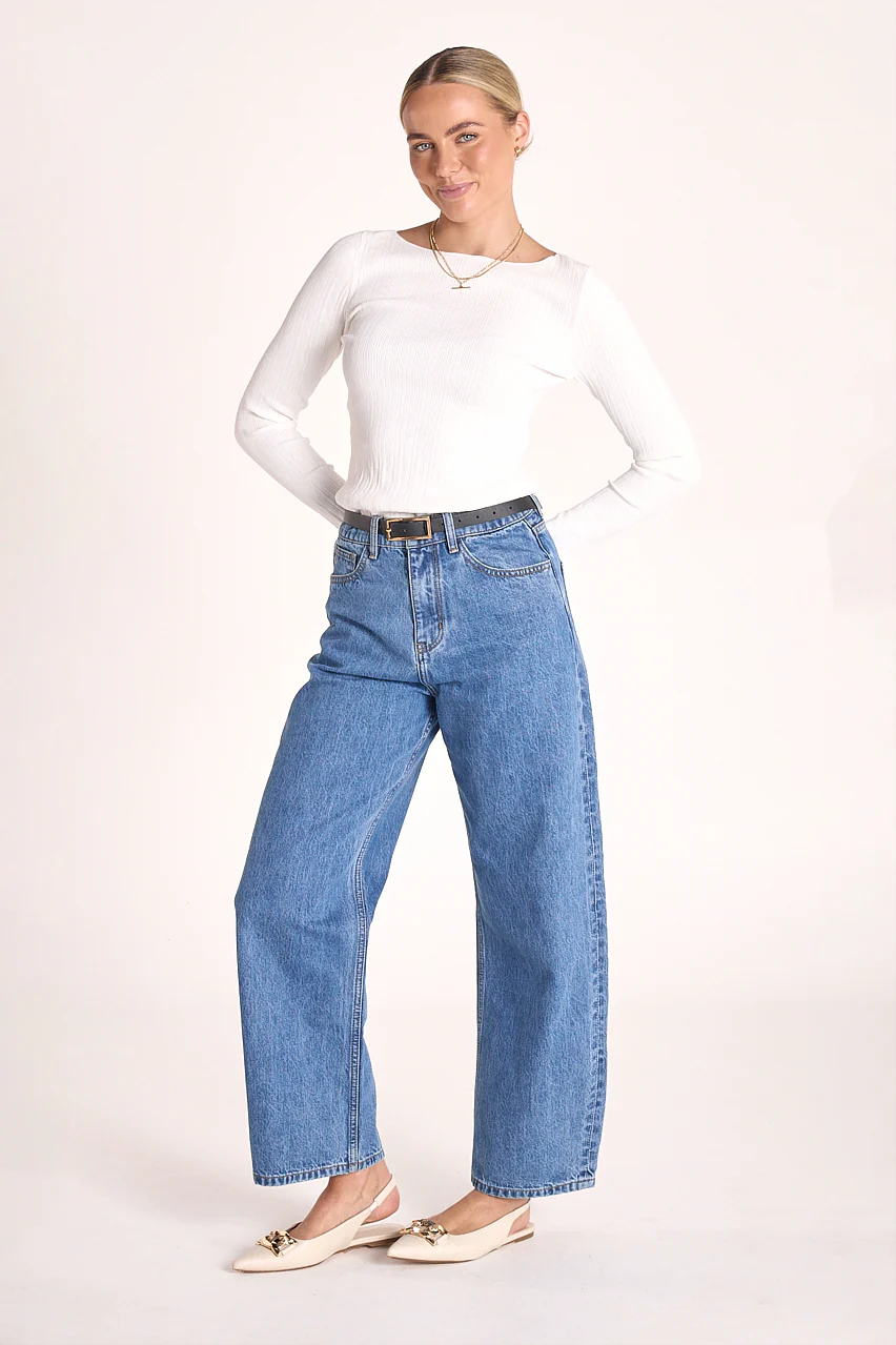 Lilly Long Sleeve Top - White - Image 4