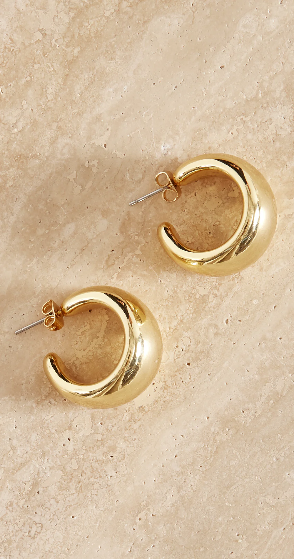 Lily Hoop Earrings - Gold - Image 3