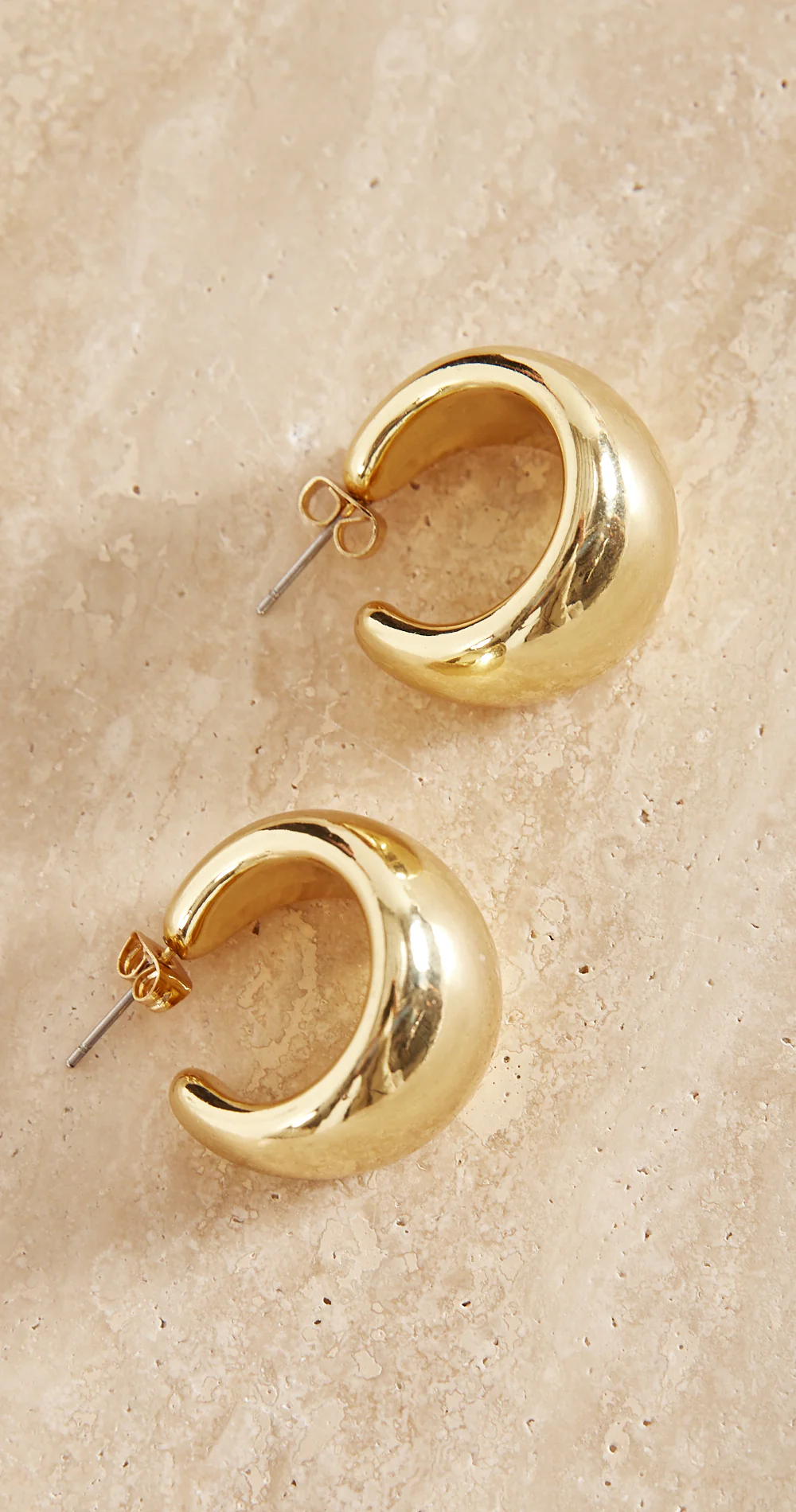Lily Hoop Earrings - Gold - Image 4