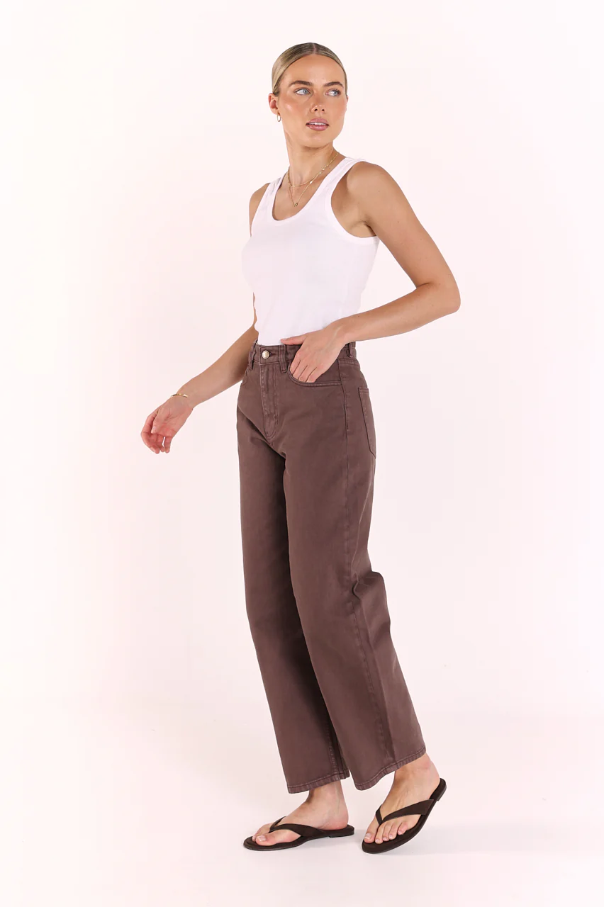 PRE-ORDER Lola Barrel Jean - Chocolate - Image 7
