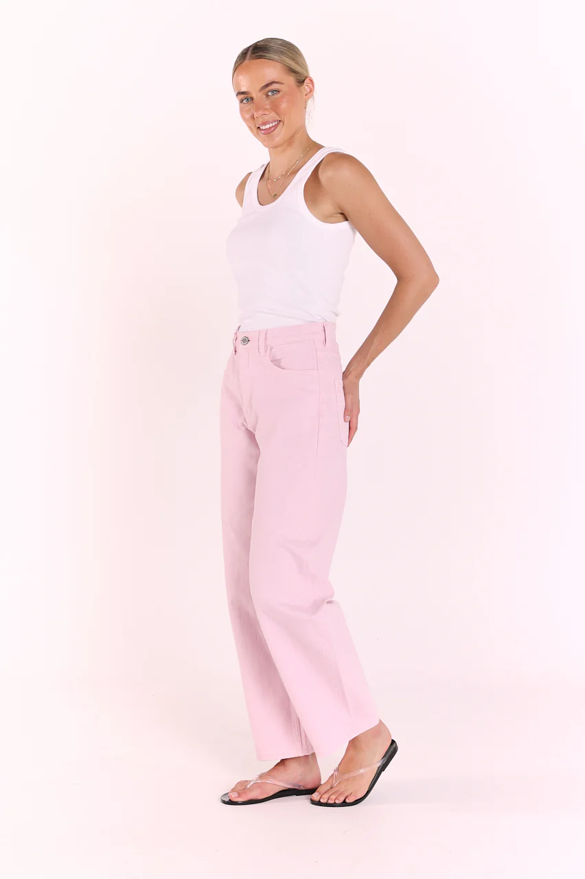 Lola Barrel Jean - Pink - Image 7