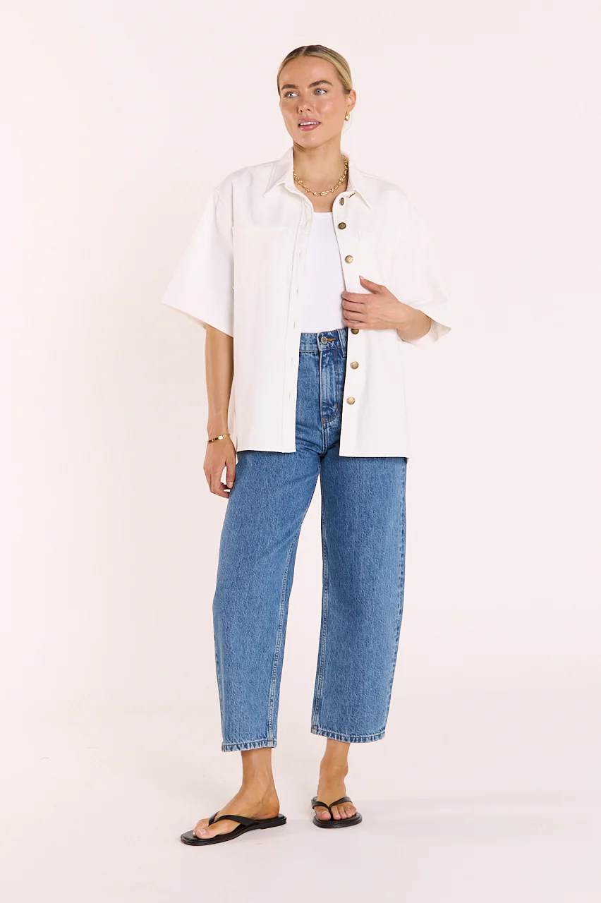 PRE-ORDER Lola Cropped Barrel Jean - Deep Blue - Image 3