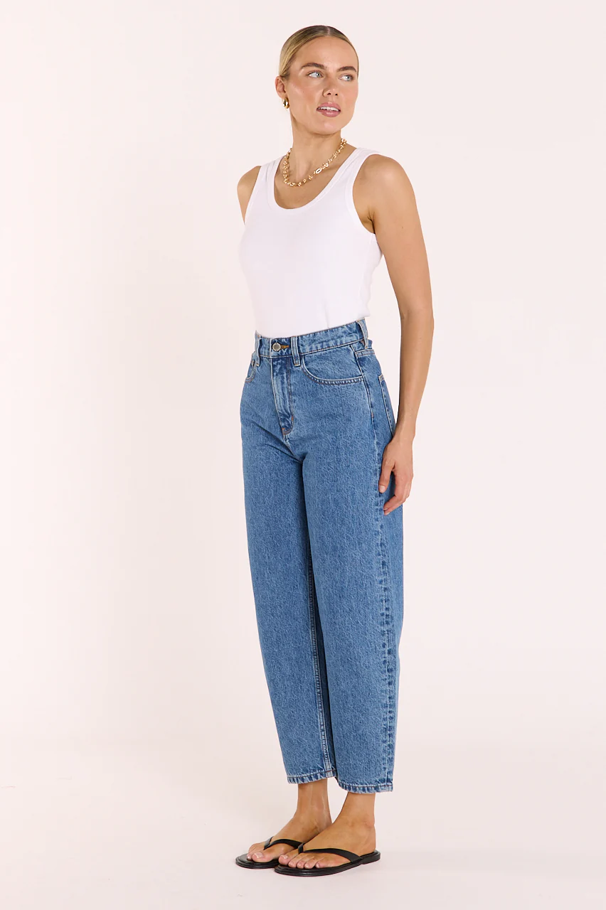 PRE-ORDER Lola Cropped Barrel Jean - Deep Blue - Image 5