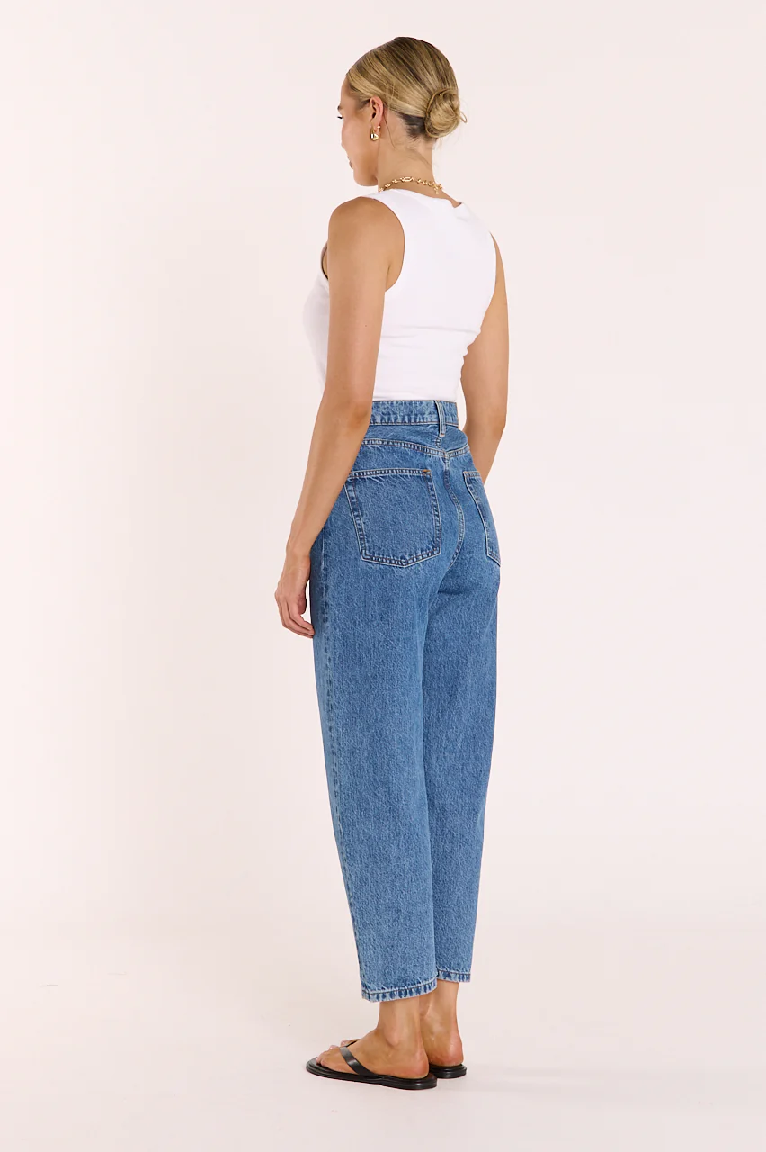 PRE-ORDER Lola Cropped Barrel Jean - Deep Blue - Image 6