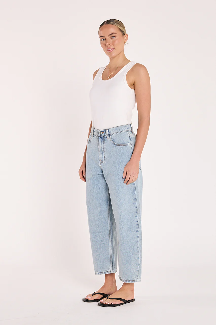 Lola Cropped Barrel Jean - Summer Blue - Image 3