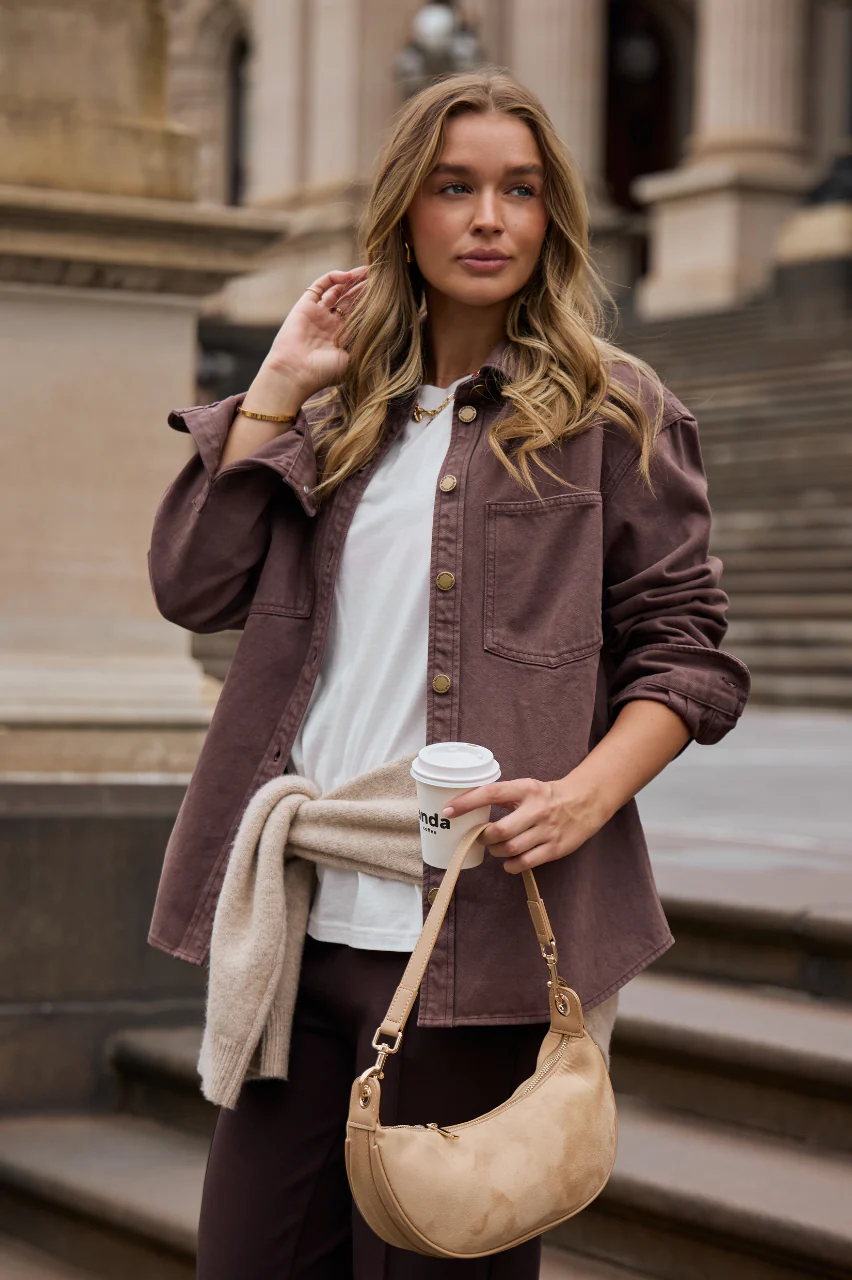 PRE-ORDER Lola Denim Jacket - Chocolate - Image 4