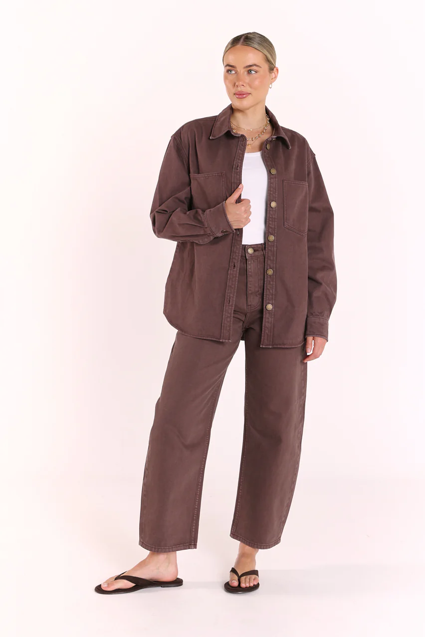 PRE-ORDER Lola Denim Jacket - Chocolate - Image 5