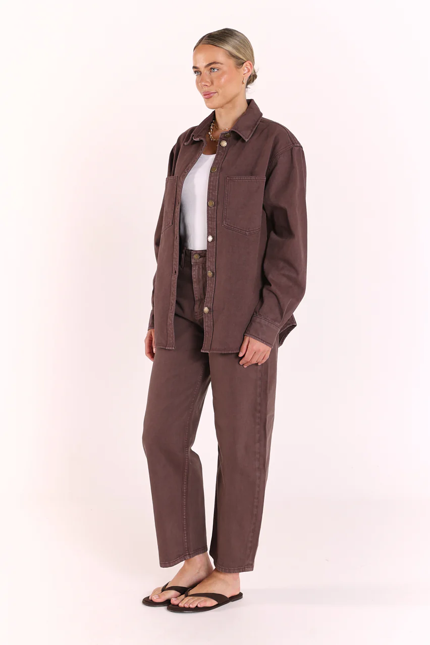 PRE-ORDER Lola Denim Jacket - Chocolate - Image 7
