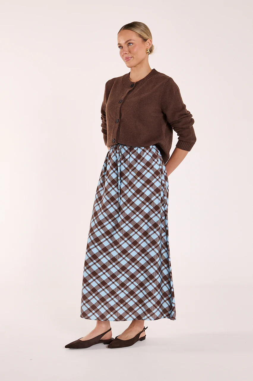 Loretta Skirt - Blue Chocolate Check - Image 5