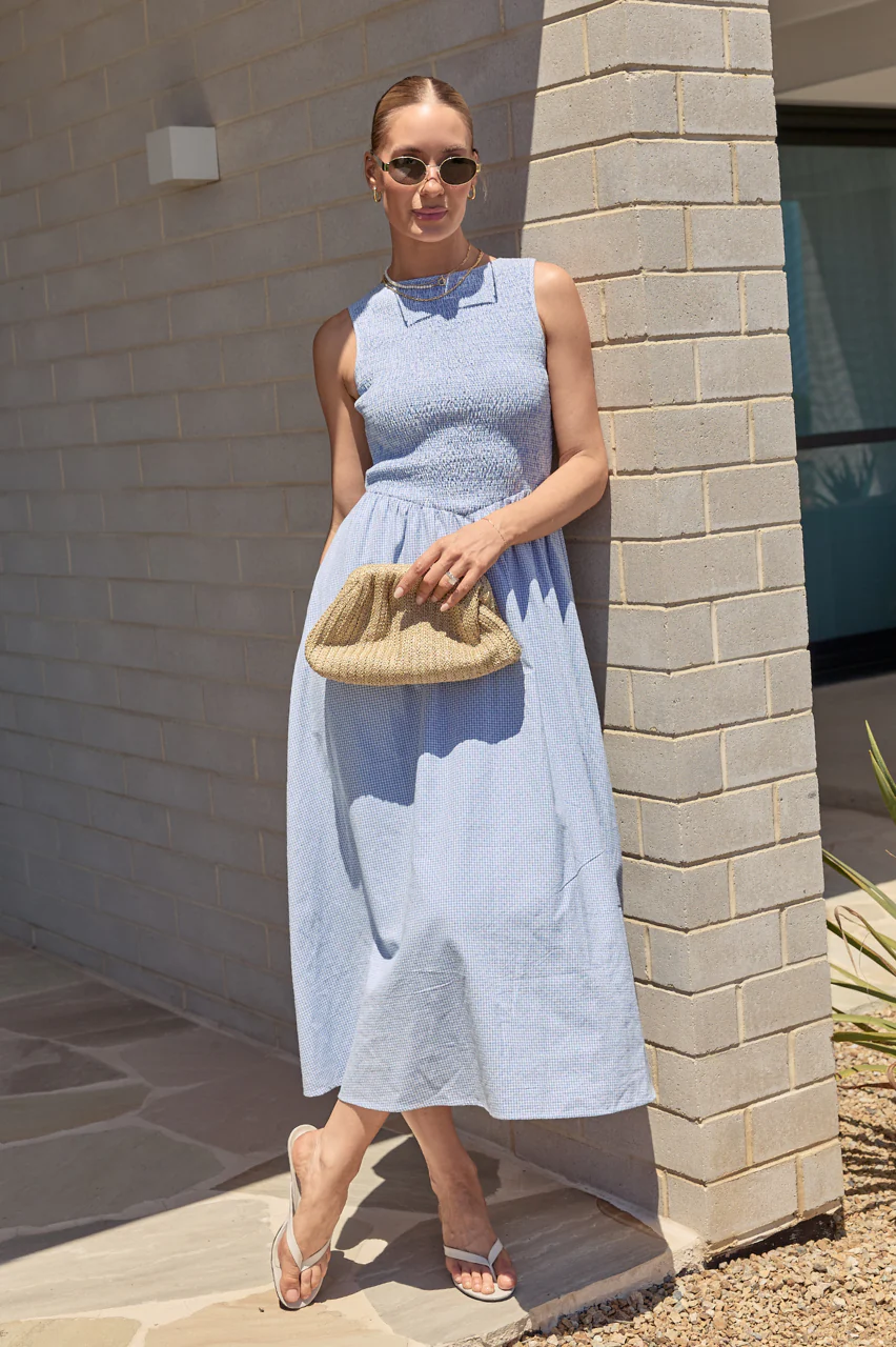 Lottie Dress - Blue Gingham - Image 4