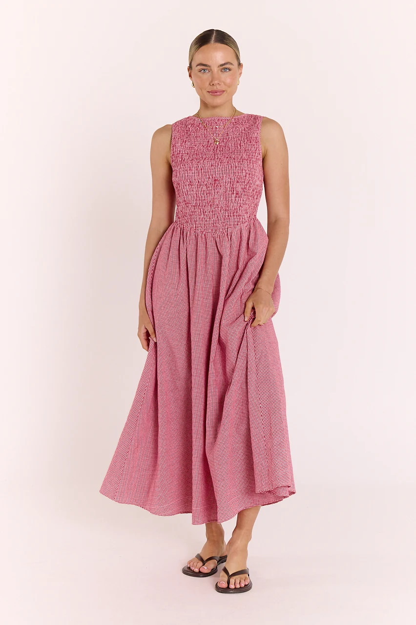 Lottie Dress - Red Gingham - Image 3