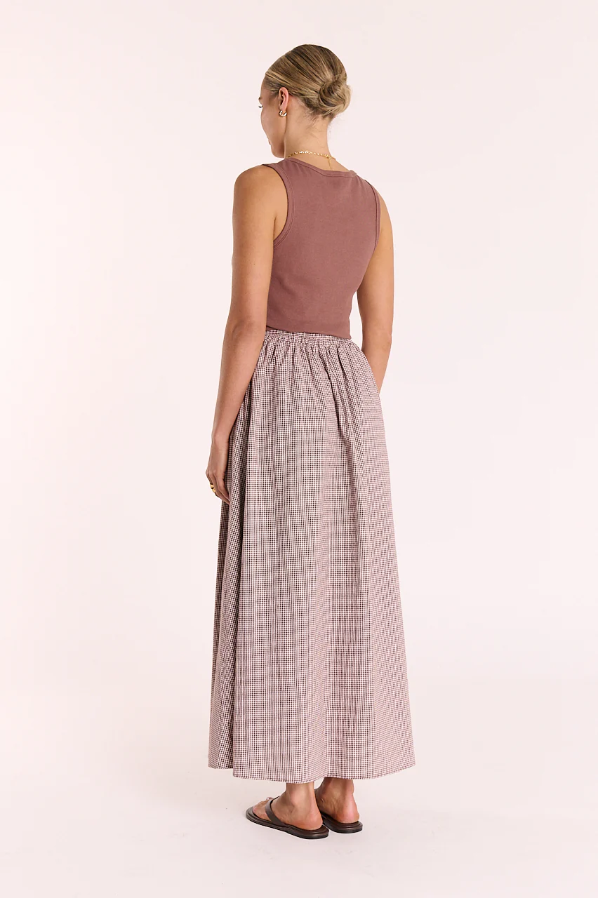 Lottie Skirt - Chocolate Gingham - Image 6