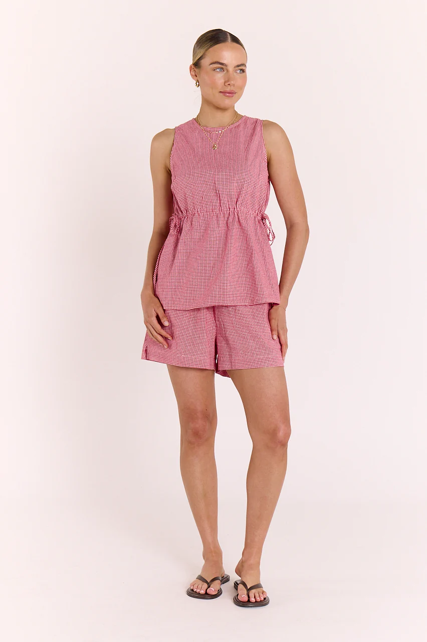 Lottie Top - Red Gingham - Image 3