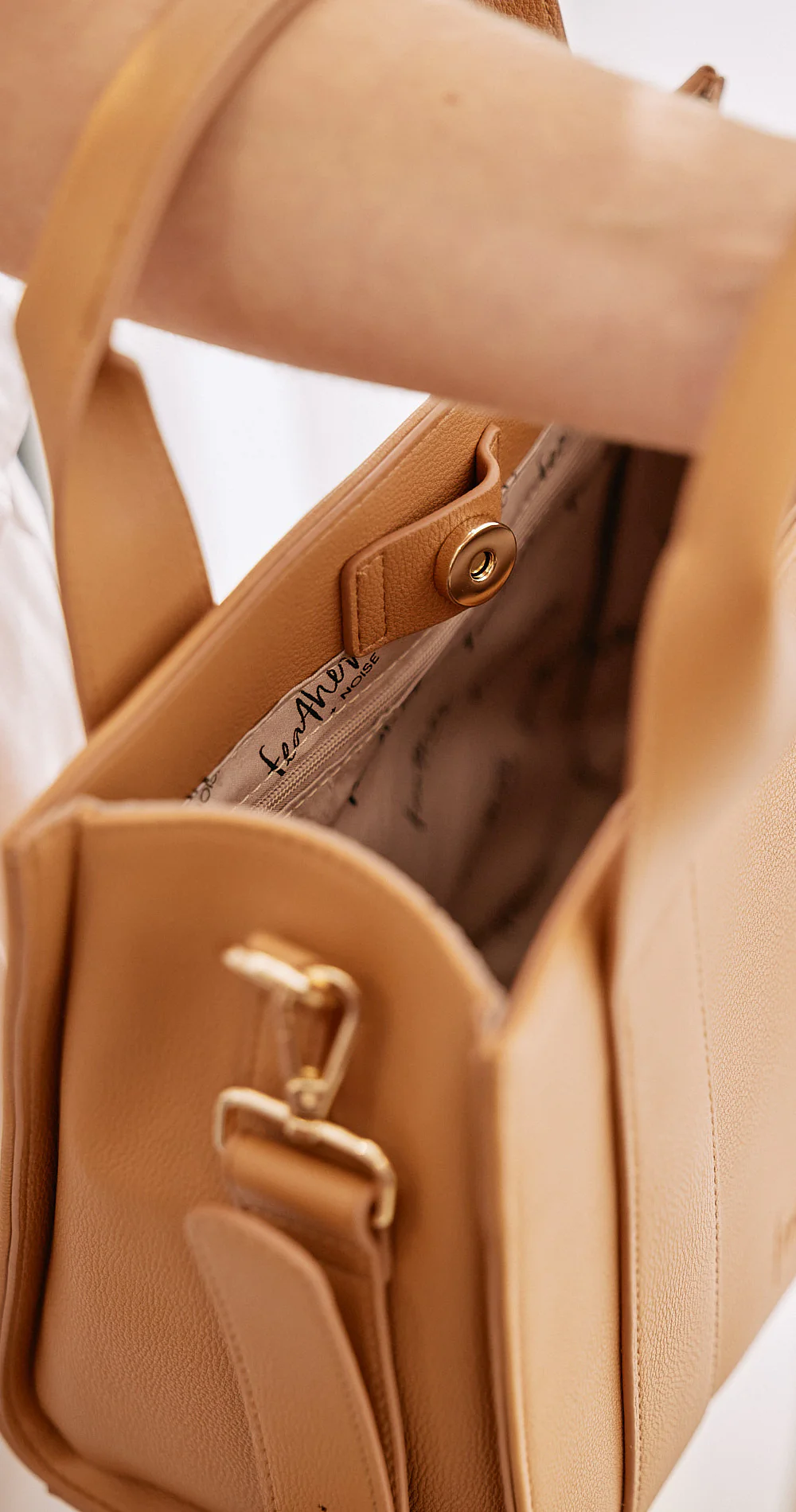 Lyla Mini Tote Bag - Light Tan - Image 3