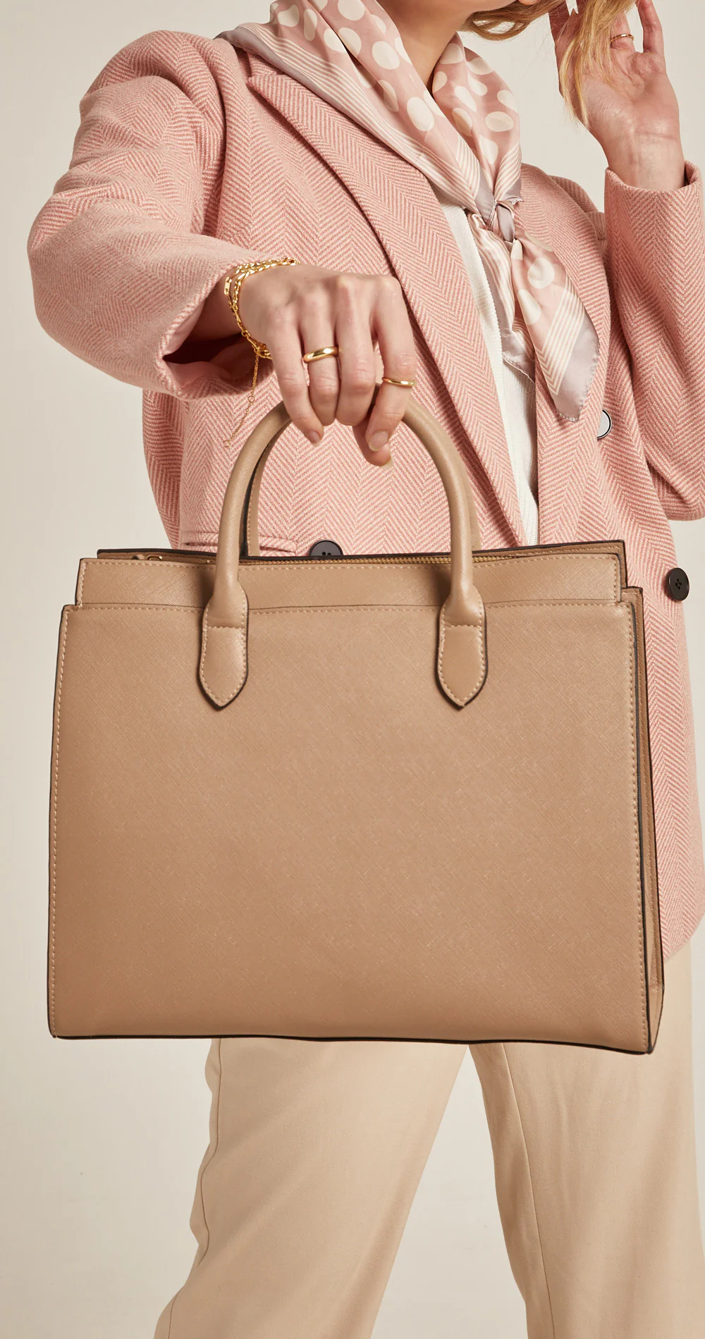 Maggie Tote Bag - Taupe - Image 2