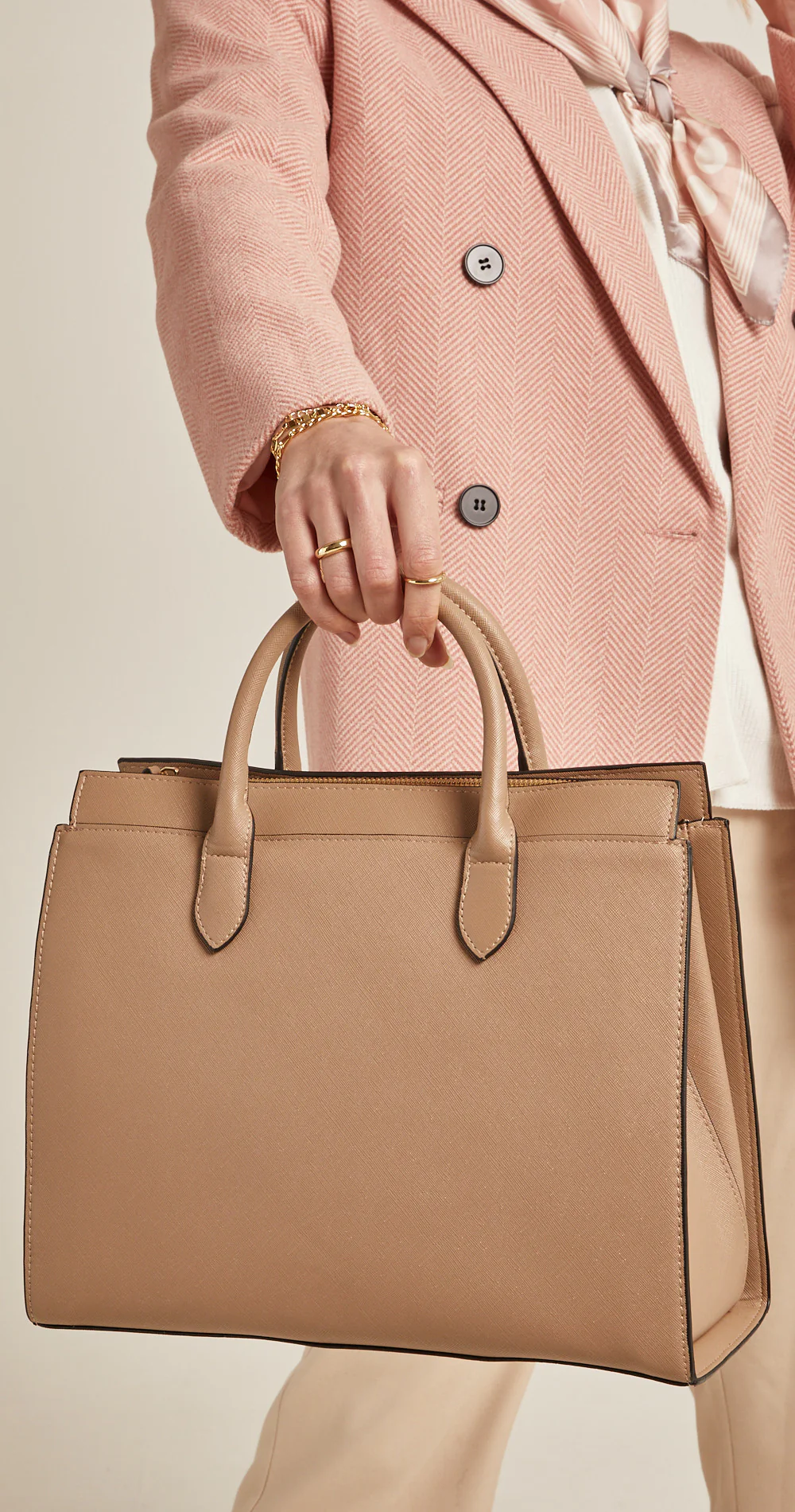 Maggie Tote Bag - Taupe - Image 3