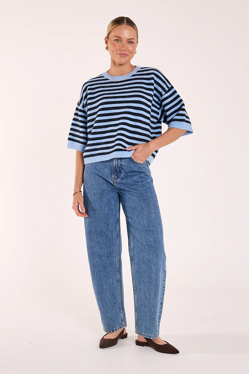 Maisie Knit - Blue Navy Stripe - Image 4