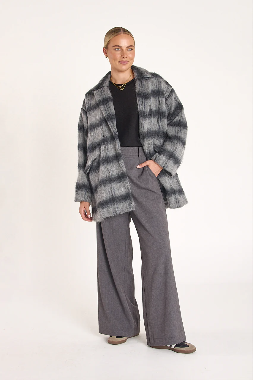Maple Coat - Black Grey Check - Image 2