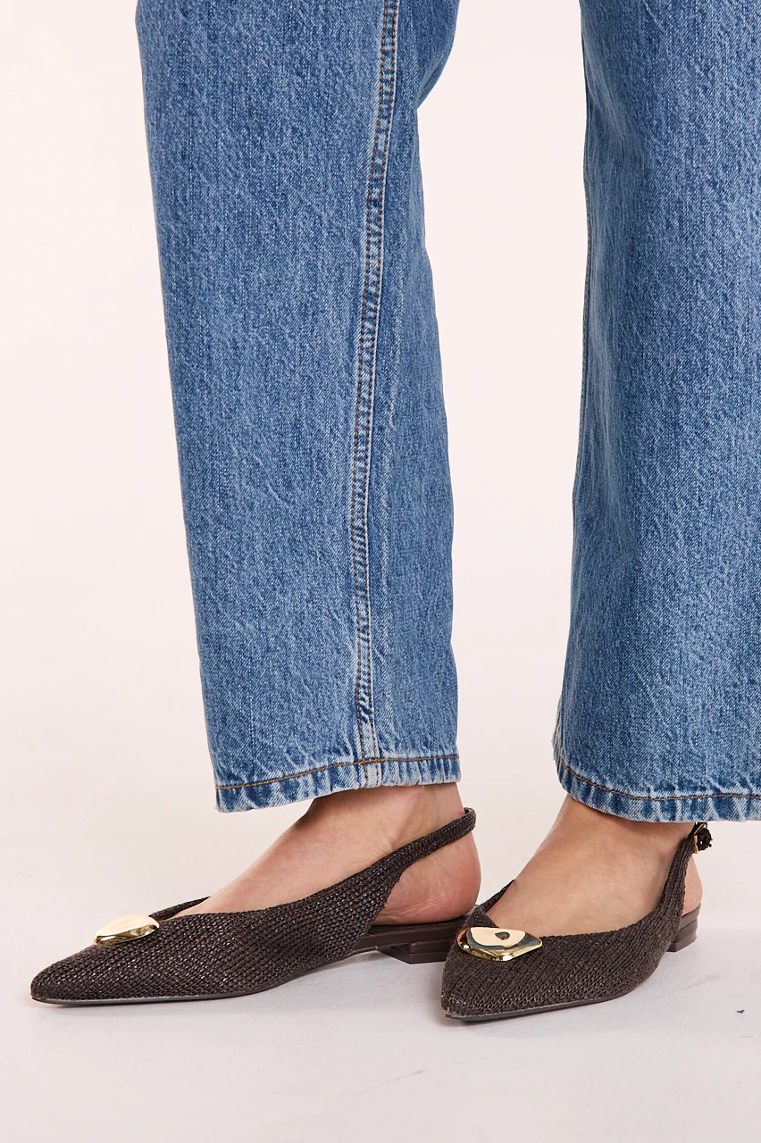 Marcello Flat - Chocolate Raffia