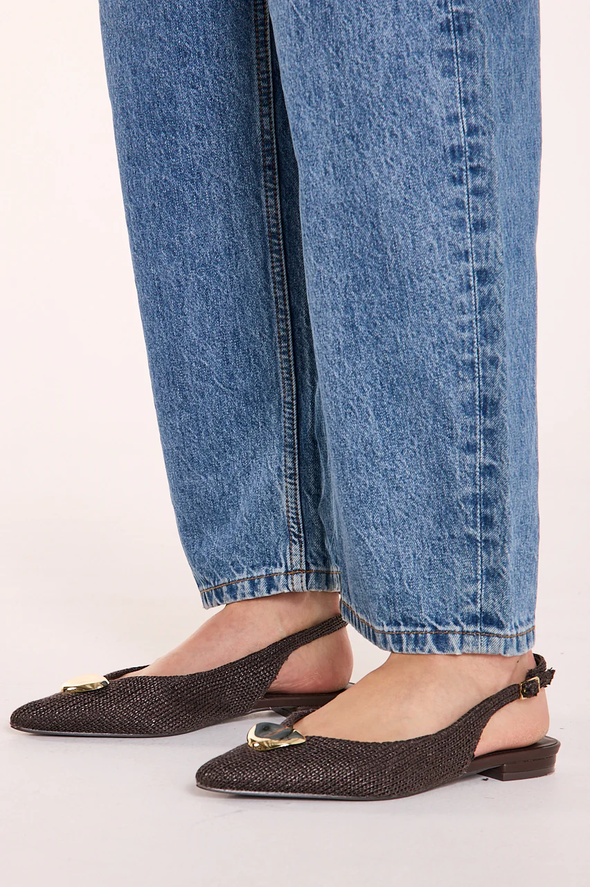 Marcello Flat - Chocolate Raffia - Image 3