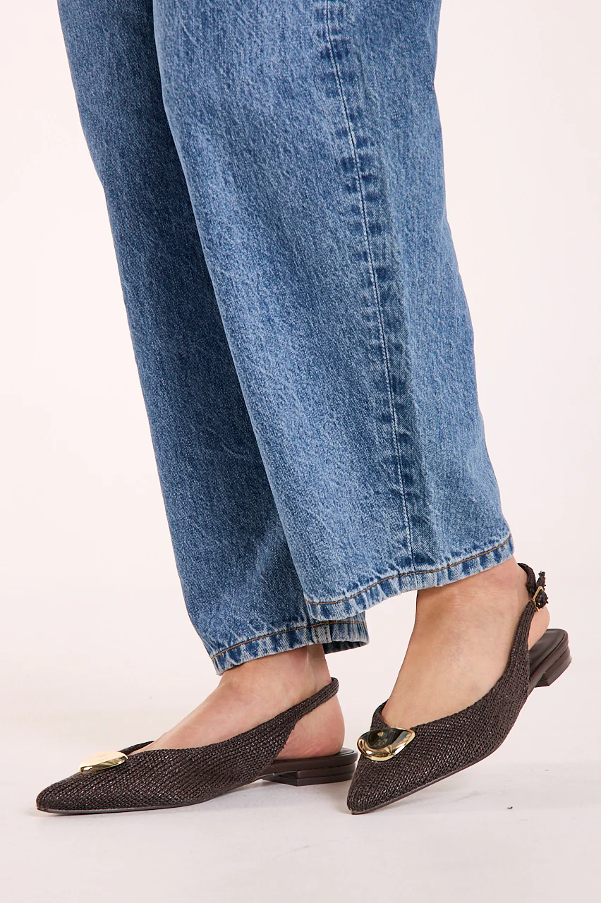 Marcello Flat - Chocolate Raffia - Image 4