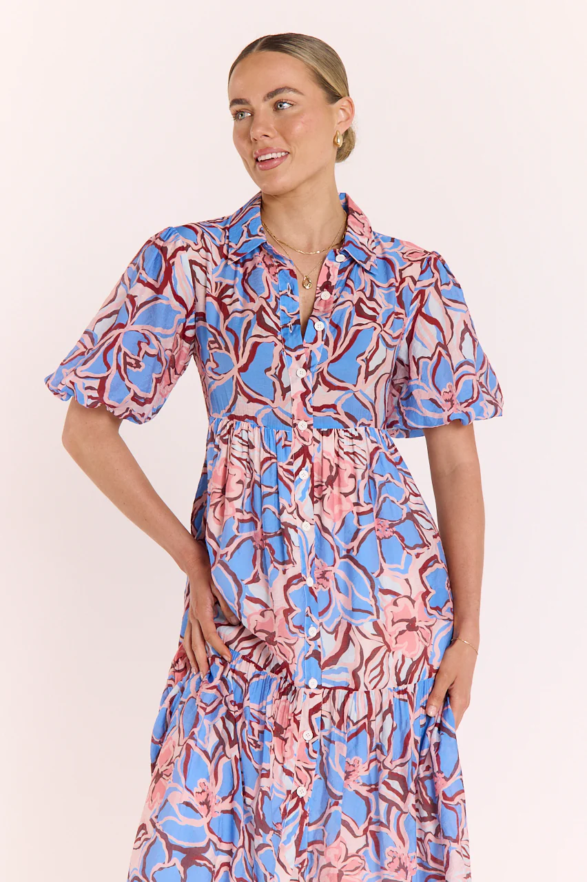 Marcie Dress - Blue Floral - Image 3