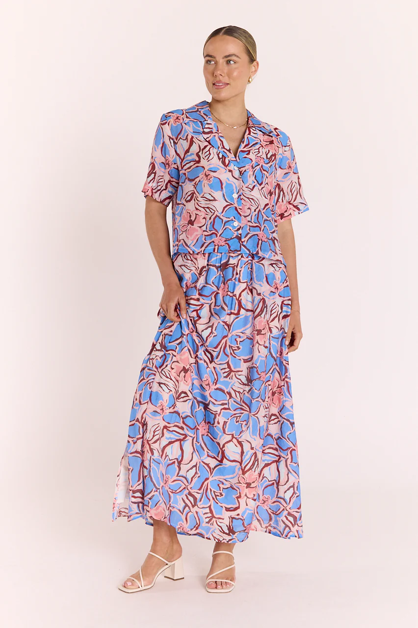Marcie Skirt - Blue Floral - Image 3