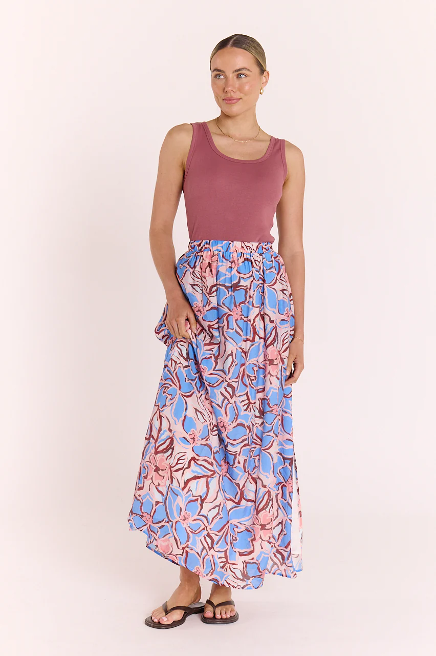 Marcie Skirt - Blue Floral - Image 5