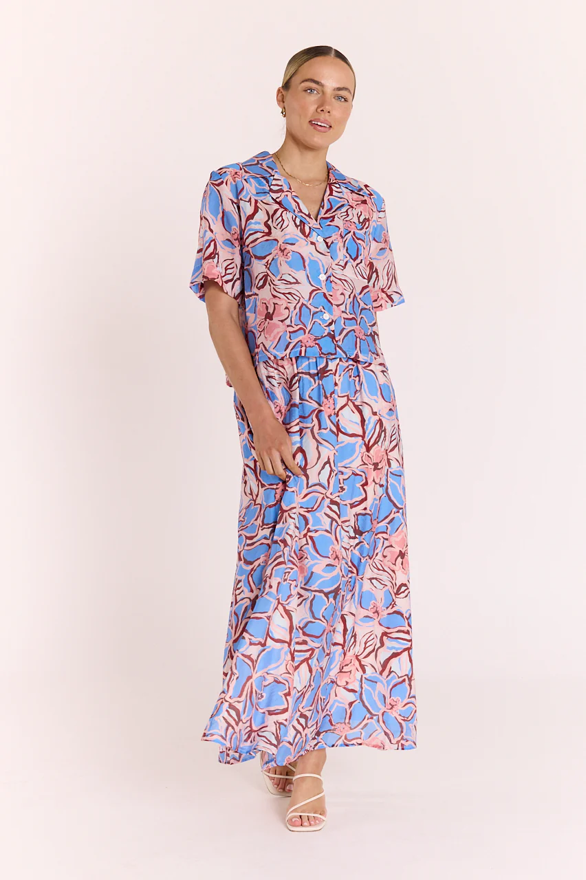 Marcie Skirt - Blue Floral - Image 6