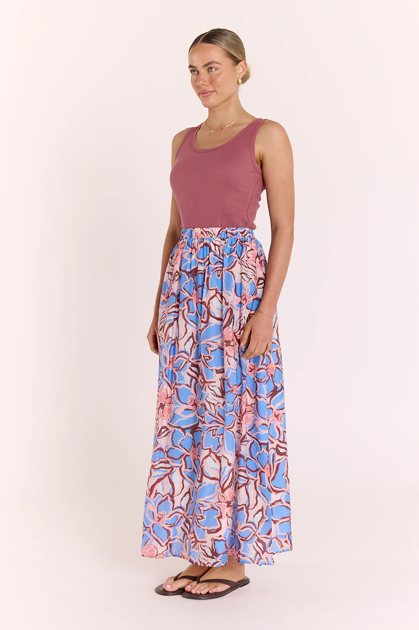 Marcie Skirt - Blue Floral - Image 7
