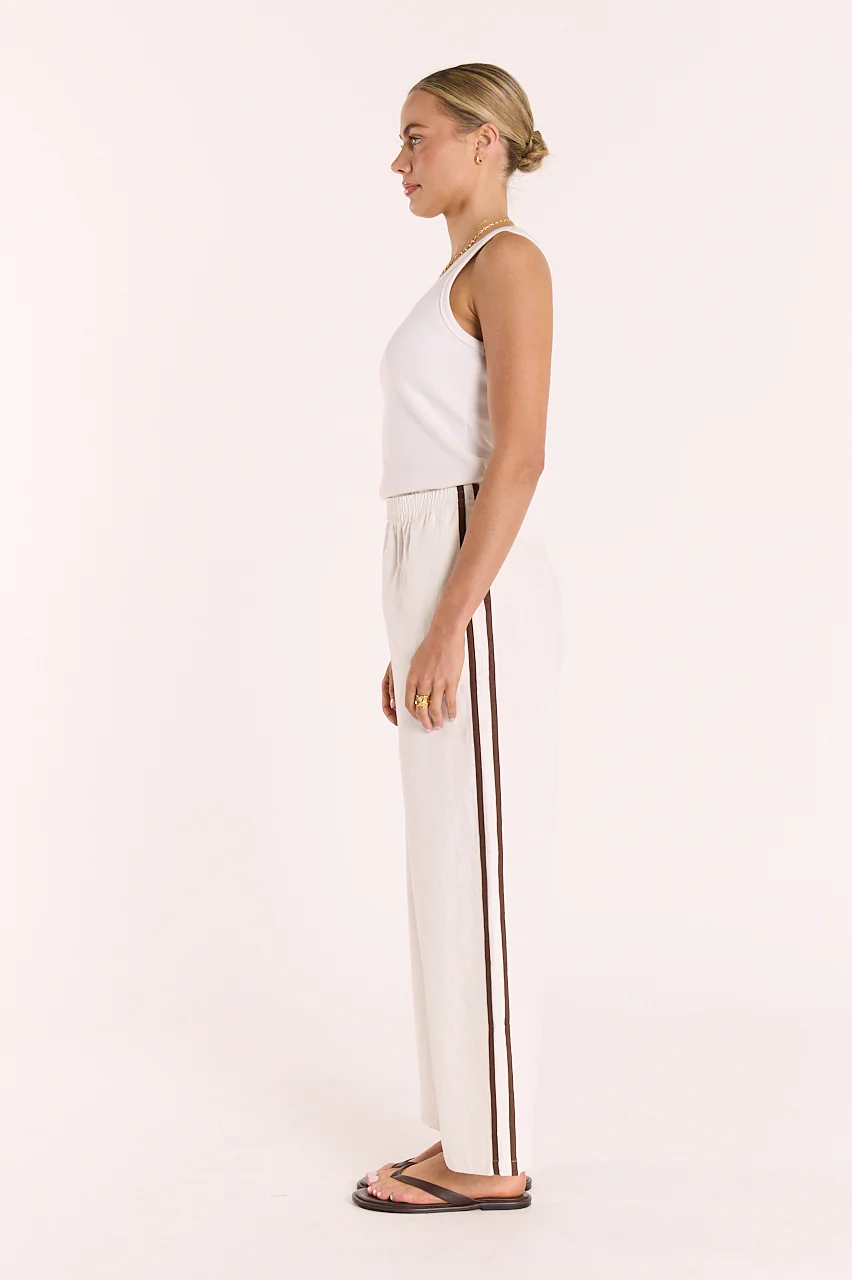 Marley Cropped Pant - Chocolate Stripe - Image 5