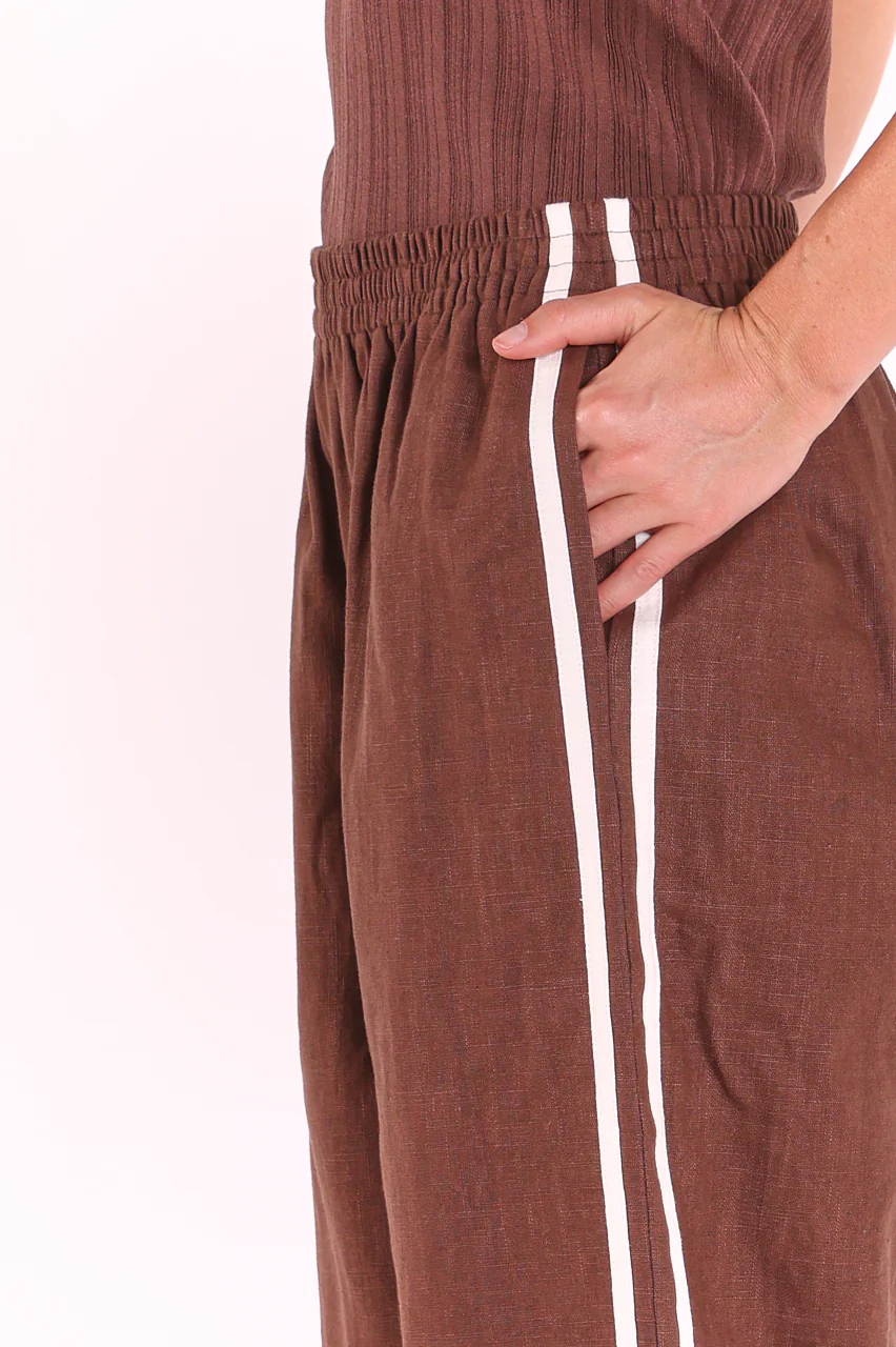 Marley Cropped Pant - Cream Stripe - Image 4