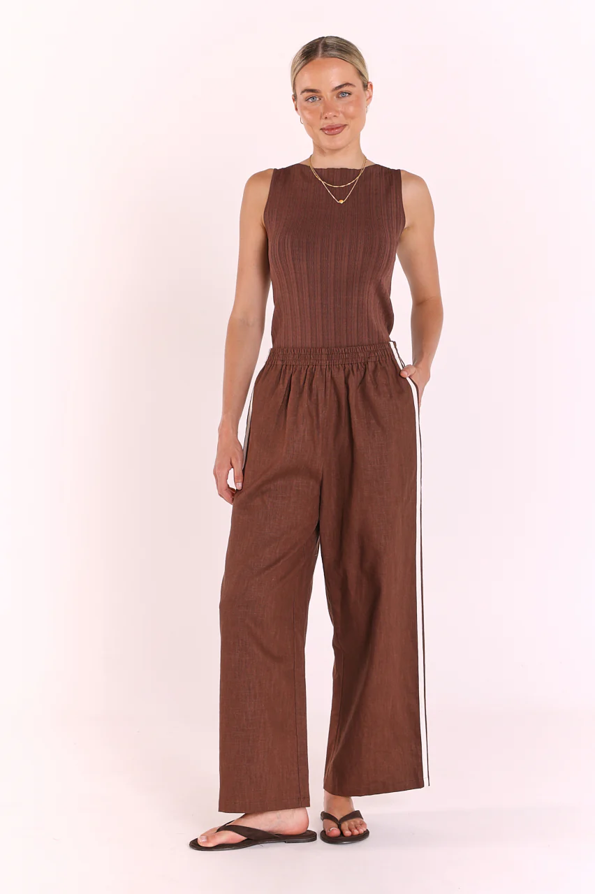 Marley Cropped Pant - Cream Stripe - Image 5