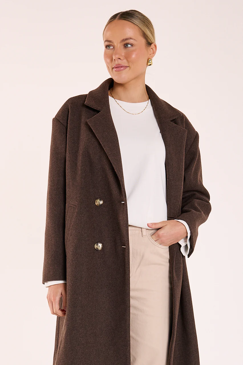 Marlow Coat - Chocolate - Image 4