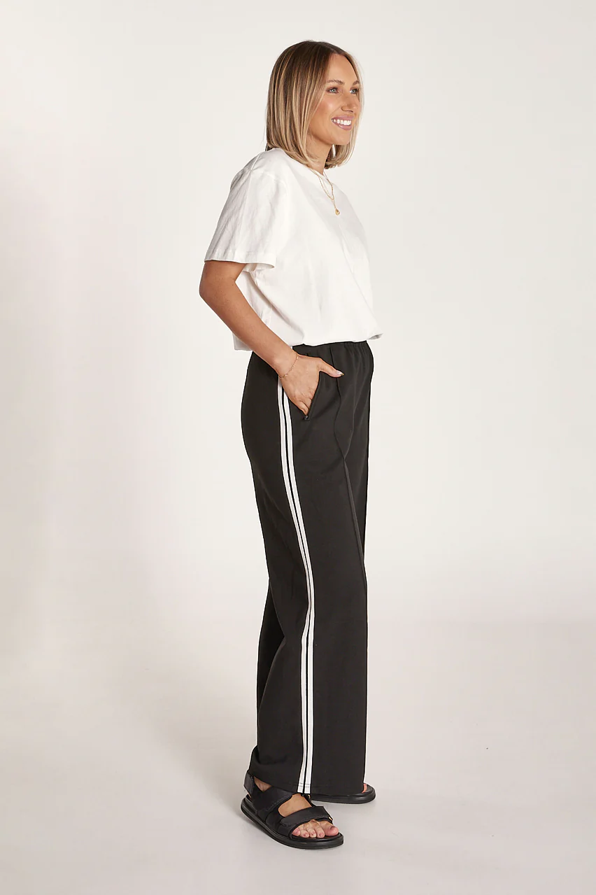 Noah Cropped Pant - Black Stripe - Image 4