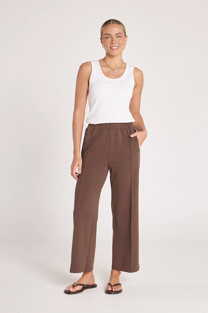 Noah Cropped Pant - Chocolate