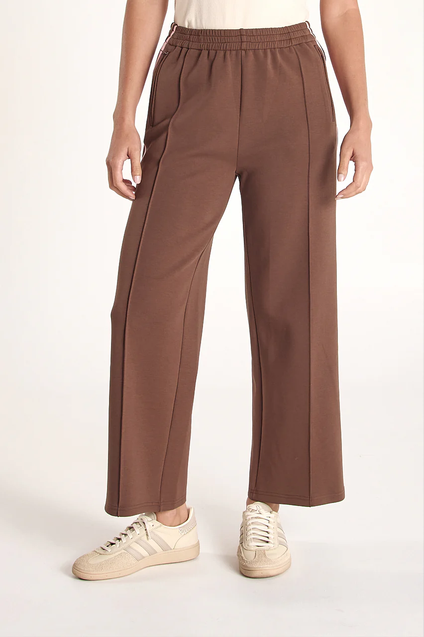Noah Cropped Pant - Chocolate Pink Stripe - Image 2