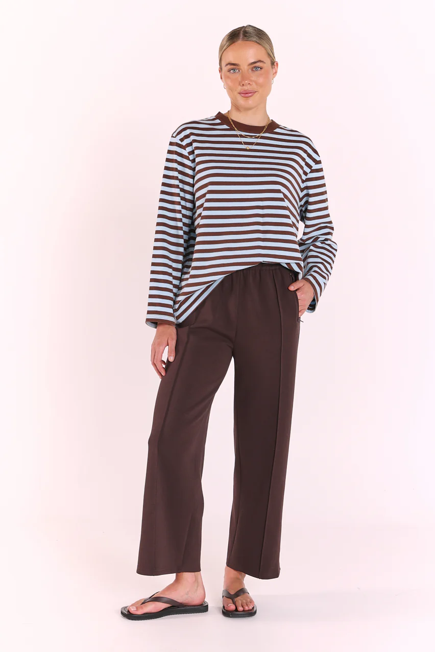 Noah Cropped Pant - Dark Chocolate - Image 4