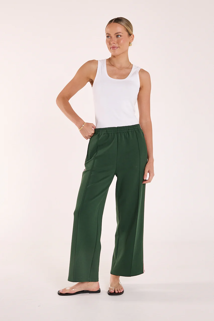 Noah Cropped Pant – Forest Pink Stripe - Image 4