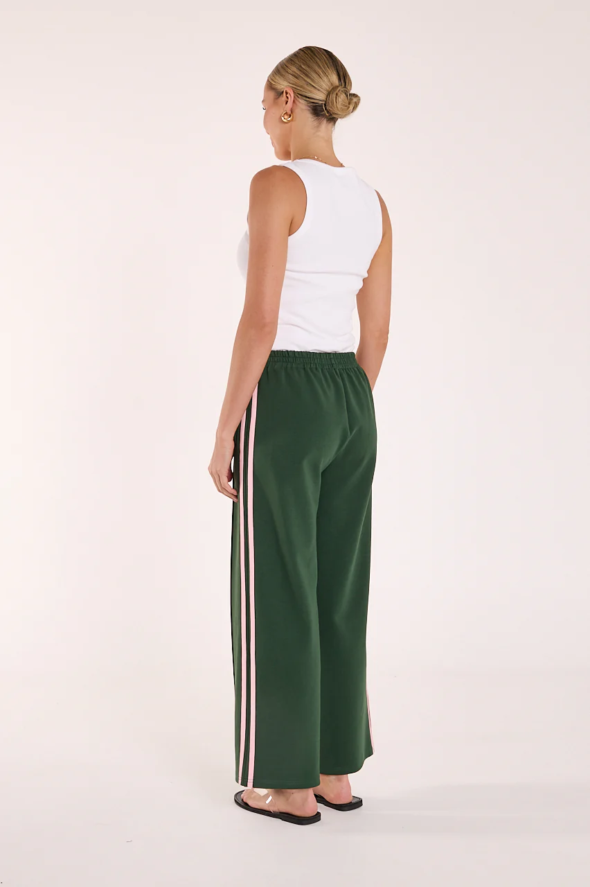 Noah Cropped Pant – Forest Pink Stripe - Image 6