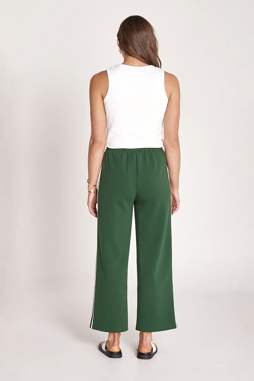 Noah Cropped Pant - Green Stripe - Image 5