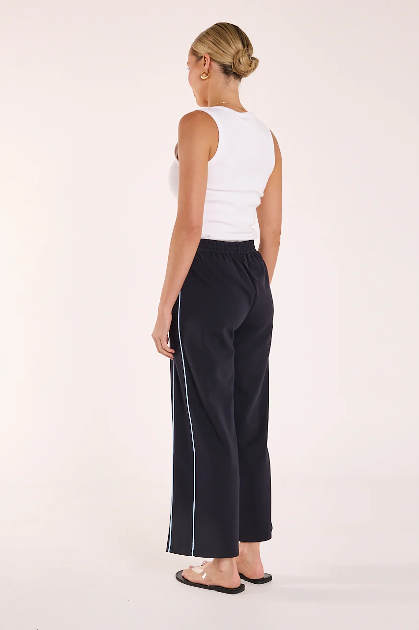 Noah Cropped Pant - Navy Powder Blue Piping - Image 6