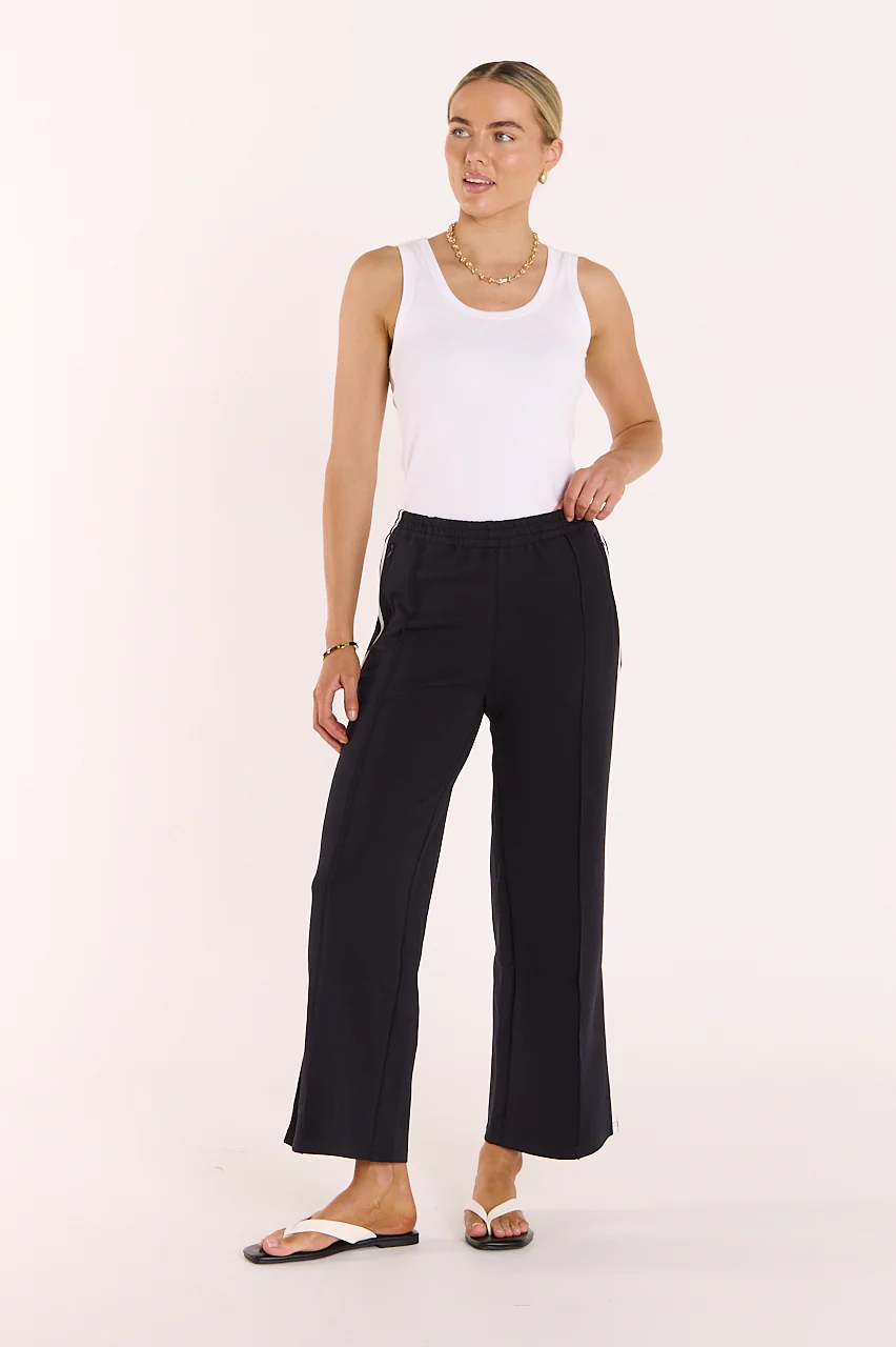 Noah Cropped Pant - Navy Stripe - Image 2