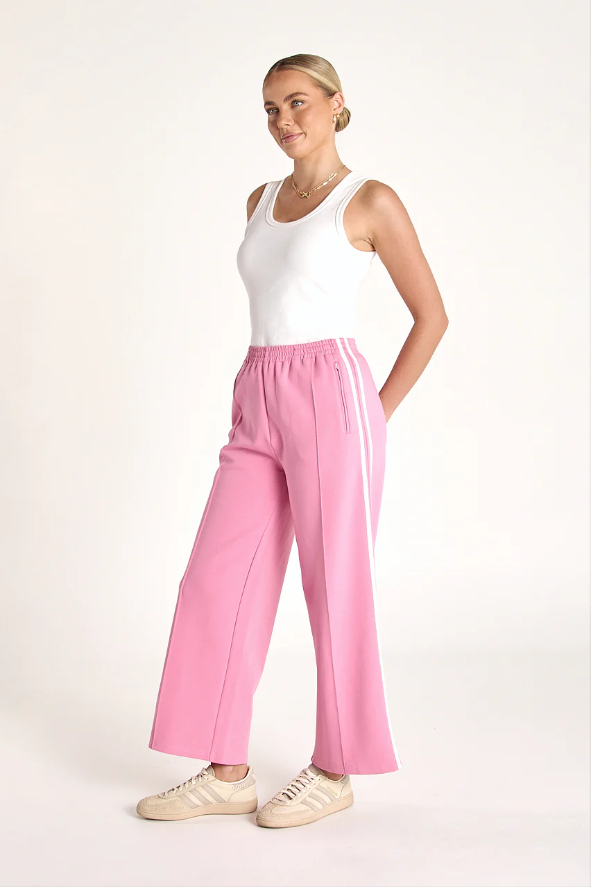 Noah Cropped Pant - Pink Stripe - Image 3